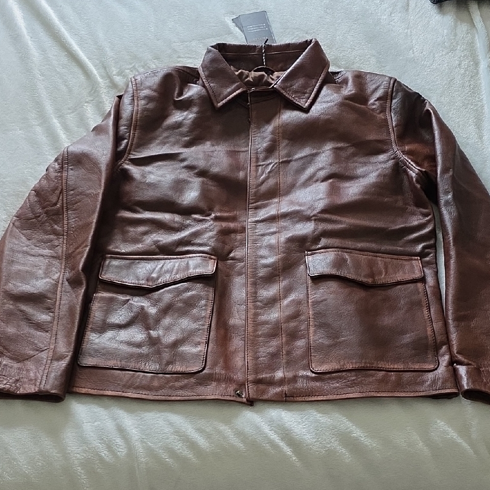 Men's Classic Brown Leather Jacket